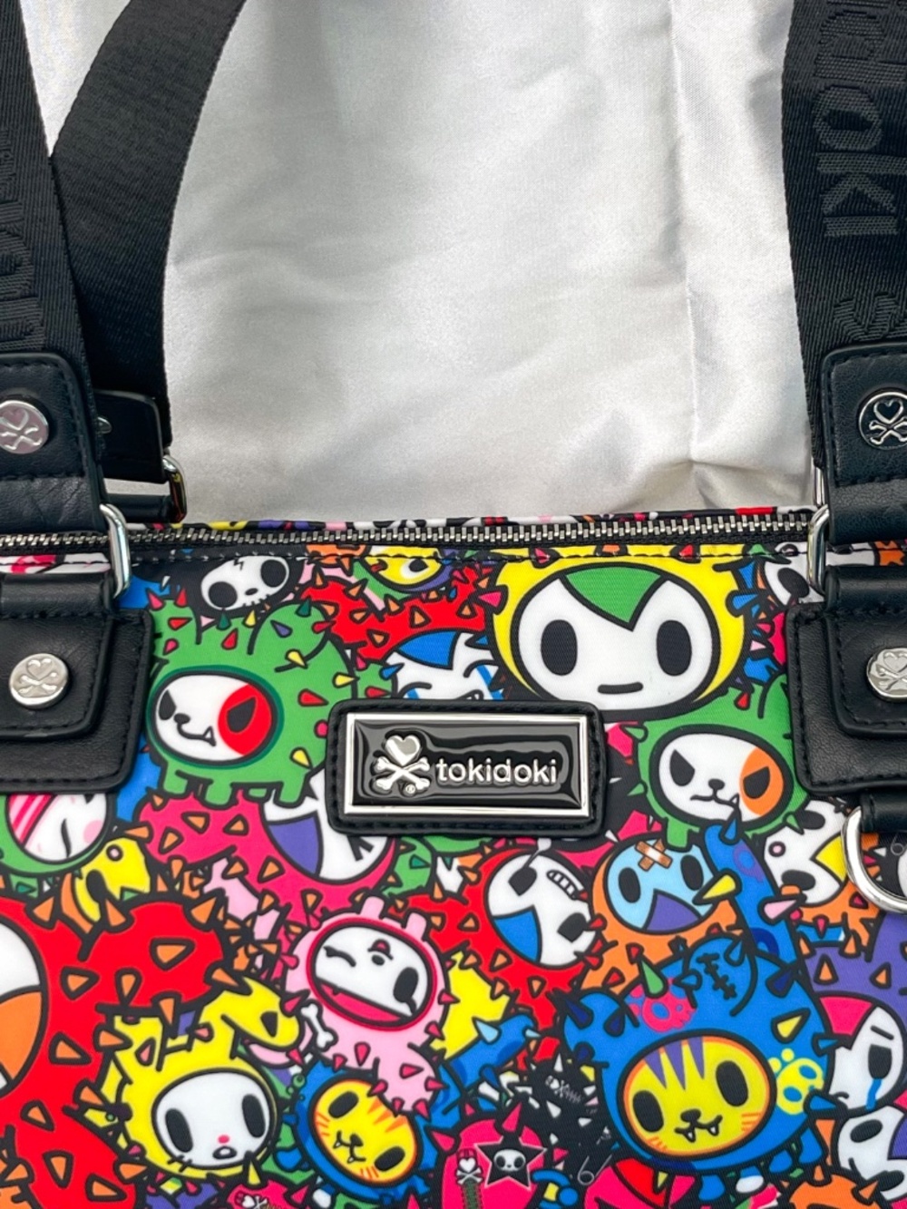 Tokidoki Cactus Friends Zipper Tote Shoulder Bag Purse Vintage Sandy Rainbow New - Picture 11 of 14